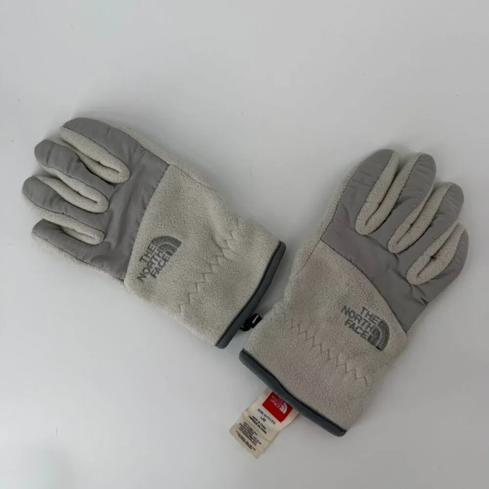 The North Face Girls Fleece Gloves Gray Winter VG Youth Cold Weather